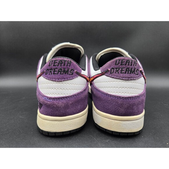 Death Dreams x The Closet Shoes Mens 8 SB Dunk Low White Purple Suede TSE 1-300 - Picture 5 of 15
